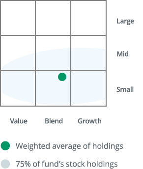 Thrivent Small Cap Stock Fund appeared as a small market-cap size, growth investment style fund on the Morningstar Style Box™.