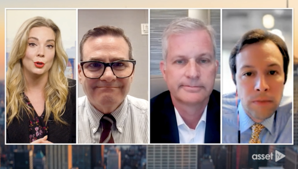 Side-by-side photo collage of four panelists featured on Asset TV's “Masterclass: Fixed Income” episode.